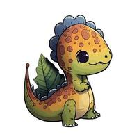 linda dinosaurio dibujos animados estilo vector