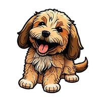 cute dog cartoon style vector