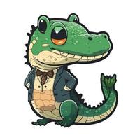 cute Alligator cartoon style vector