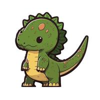 linda dinosaurio dibujos animados estilo vector