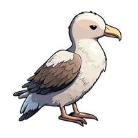 cute albatross cartoon style vector