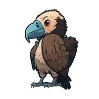 cute vulture cartoon style vector