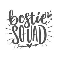 Best Friends Lettering Quotes For Printable Poster, Tote Bag, Mugs, T-Shirt Design, Bestfriend Quotes vector