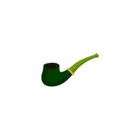 A green pipe with a white background vector