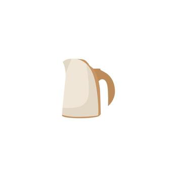 White jug with handle and handle with 'bread' written on it vector
