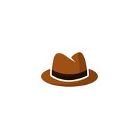 A hat with a brown band that says'hat'on it vector