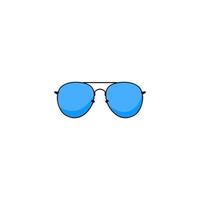 A blue sunglasses with a white background vector