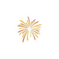 A colorful fireworks icon with a white background vector