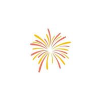 A colorful fireworks icon with a white background vector