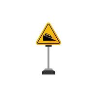 traffic sign triangle logo design vector