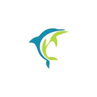 dolphin icon logo. dolphin fish logo. vector