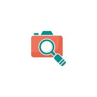 camera logo design with color pattern vector