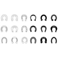 Horseshoe icon vector set. Luck illustration sign collection. Fortune symbol.