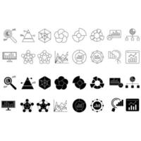 Financial analytics icon vector set. economy illustration sign collection. analytics symbol. statistic logo.