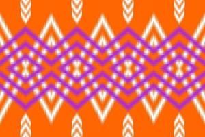 Traditional orange geometric ethnic seamless pattern vector