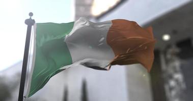 Irlanda nacional bandeira, país acenando bandeira. política e notícia ilustração video