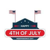 4th of July background design with realistic lovely elements. EPS10 vector illustration.