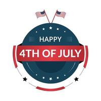 4th of July background design with realistic lovely elements. EPS10 vector illustration.