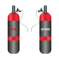 Gas tanks with meter on white background vector