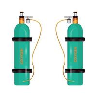 Gas tanks with meter on white background vector