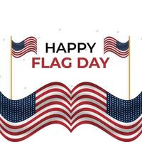 Happy 4th of July USA Independence Day greeting card with waving American national flag and hand lettering text design. Vector illustration