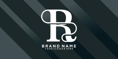 marca nombre logo diseño con letra r creativo concepto vector