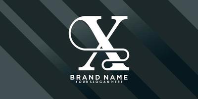 brand name logo design with letter X creative concept vector