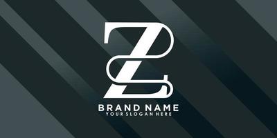 marca nombre logo diseño con letra z creativo concepto vector