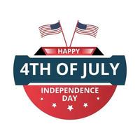 4th of July background design with realistic lovely elements. EPS10 vector illustration.