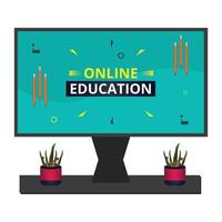 Education and Knowledge Online Concept vector