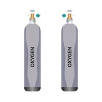 Gas tanks with meter on white background vector