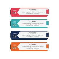 Infographic business template with step or option design vector