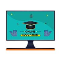 Education and Knowledge Online Concept vector