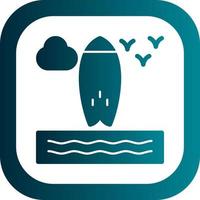 Surfboard Vector Icon Design