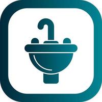 Wash Basin Vector Icon Design