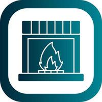 Fireplace Vector Icon Design