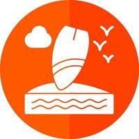 Surfboard Vector Icon Design