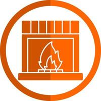 Fireplace Vector Icon Design