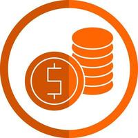 diseño de icono de vector de pila de moneda