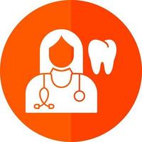diseño de icono de vector de dentista femenino