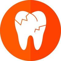 Decayed Teeth Vector Icon Design