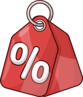 Discount Price Tag Illustration with Percent Symbol png