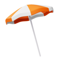 été éléments, coloré plage parapluie, 3d le rendu png