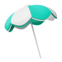 Summer elements, Colorful beach umbrella, 3d rendering png