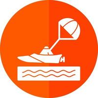 Parasailing Vector Icon Design