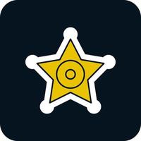 Sheriff Badge Vector Icon Design