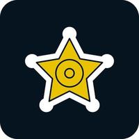 Sheriff Badge Vector Icon Design