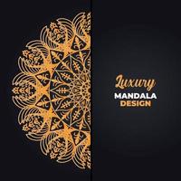 lujo ornamental mandala diseño antecedentes en oro color. Ramadán estilo decorativo mándala Arábica islámico mandala para imprimir, póster, cubrir, volantes, bandera. indio, real, turco, yoga vector