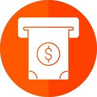 Cash Withdrawal Vector Icon Design