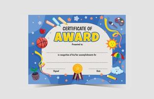 Fun Children Certificate Template vector